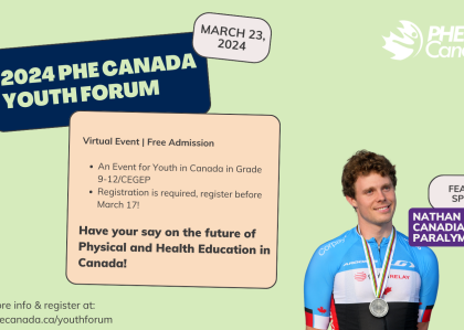 2024 PHE Canada Youth Forum cover photo with special speaker Nathan Clement